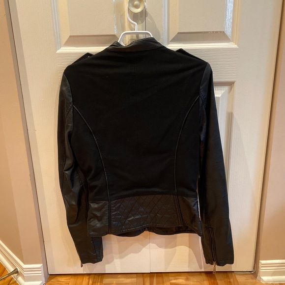 Le Château black leather jacket - Picture 3 of 3